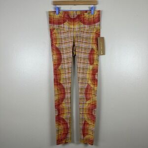 Niyama Sol Women's XL Barefoot Leggings Chrissy Multi-Color Plaid Recycled XL